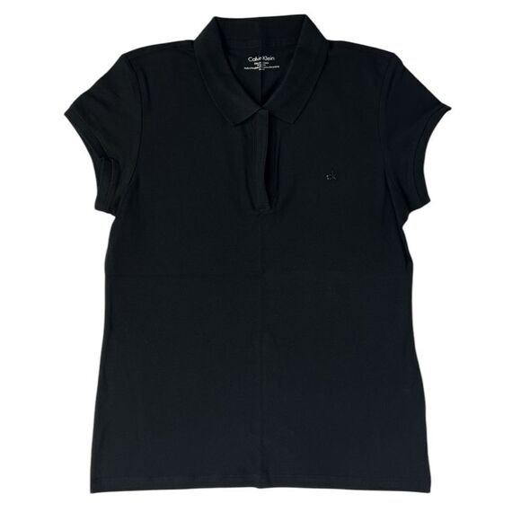 Calvin Klein Black Slim Polo Large - Picture 1 of 7